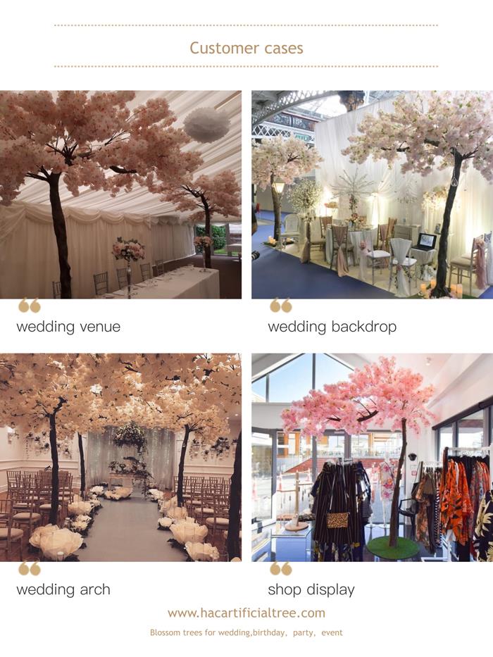 Artificial cherry blossom tree from customers